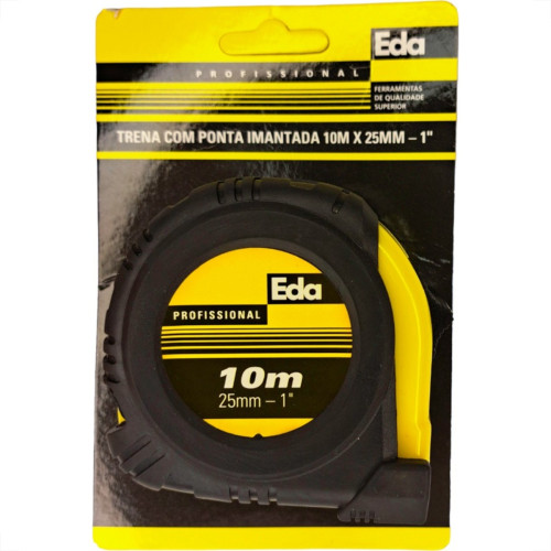 Trena Eda Emborrachada Profissional10Mx25Mm Com Ima - 8Bn Trena Eda Emborrachada Profissional10Mx25Mm Com Ima - 8Bn