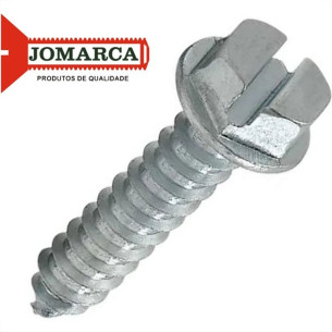 Parafuso Auto Atarraxante Sextavado E Fenda Com Arruela Jomarca 6,3 X 19Mm - Kit C/2 Cartelas