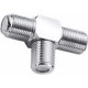 Emenda Para Fio Coaxial Tipo '' T '' Pacote Com 10 Pecas Emenda Para Fio Coaxial Tipo '' T '' Pacote Com 10 Pecas