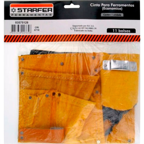 Cinto Ferramenta Starfer Econom.C/11Bolso Cinto Ferramenta Starfer Econom.C/11Bolso
