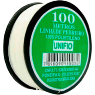 Linha Lisa Unifio 1Fio C/100Mt . / Kit C/ 12 Unidades