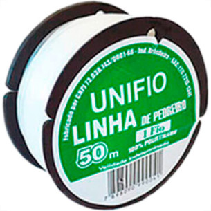 Linha Lisa Unifio 1Fio C/ 50Mt . / Kit C/ 12 Unidades