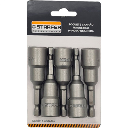 Soquete Canhao Magn.Starfer 13Mm - Kit C/5 PC Soquete Canhao Magn.Starfer 13Mm - Kit C/5 PC
