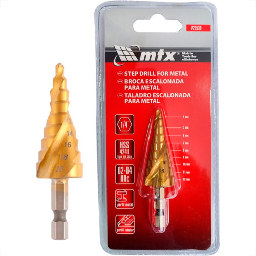 Broca Escalonada Mtx 4 A 20Mm Broca Escalonada Mtx 4 A 20Mm