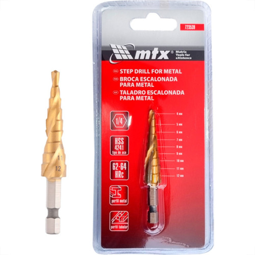 Broca Escalonada Mtx 4 A 12Mm Broca Escalonada Mtx 4 A 12Mm