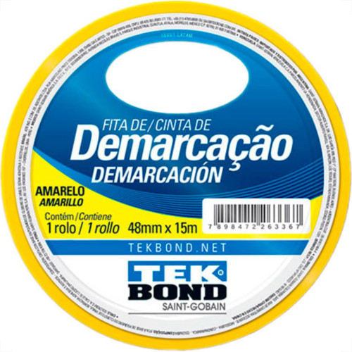 Fita Demarcao Solo Tek 48Mmx15M-Amar Fita Demarcao Solo Tek 48Mmx15M-Amar