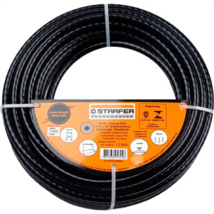 Cabo Aco Starf Pvc Preto o 1/8X3/16 25M