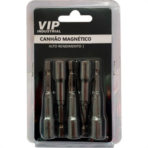 Soquete Canhao Magn.Vip E 1/2 - Kit C/5 PC Soquete Canhao Magn.Vip E 1/2 - Kit C/5 PC
