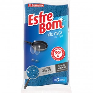 Esponja Esfrebom Nao Risca C/3