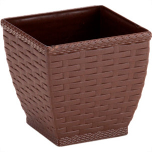 Vaso Cachepo Rattan M3 Quadr.Coffee