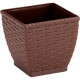 Vaso Cachepo Rattan M3 Quadr.Coffee