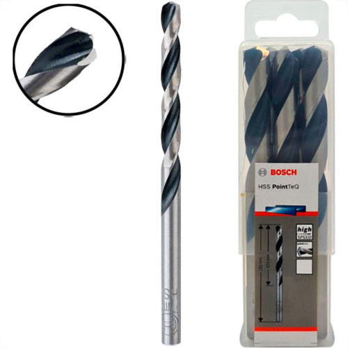 Broca Aco Rapido Bosch Pointteq 12.5Mm - Kit C/5 UN Broca Aco Rapido Bosch Pointteq 12.5Mm - Kit C/5 UN