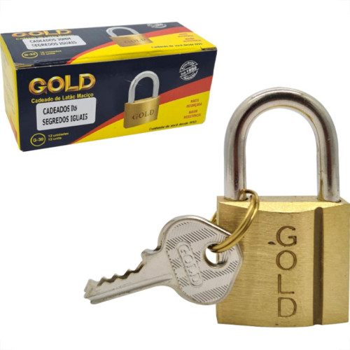 Cadeado Gold Mesmo Segredo 25 C/12 Cadeado Gold Mesmo Segredo 25 C/12
