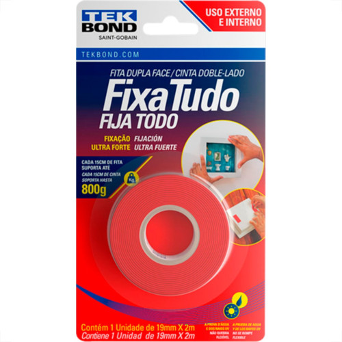 Fita Dupla Face Acr/Tek 19X 2M/Ext Fita Dupla Face Acr/Tek 19X 2M/Ext