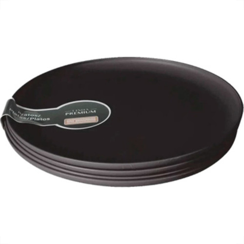 Cj.04 Pratos Rasos Peq.Preto Cj.04 Pratos Rasos Peq.Preto