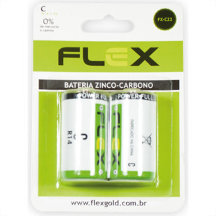 Pilha Flex Tipo C Zinco-Carbono C/2