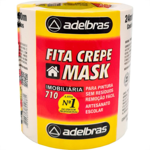 Fita Crepe Adelbras 710 24Mm X 50Mt . / Kit C/ 5 Rolos