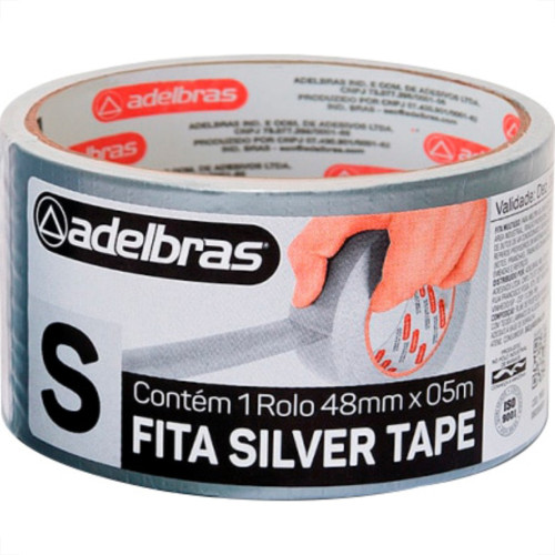 Fita Adesiva Silvert.Adel.48X 5M Prata Fita Adesiva Silvert.Adel.48X 5M Prata
