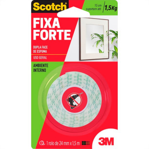 Fita Dupla Face Espuma 3M 24 X 1,5M