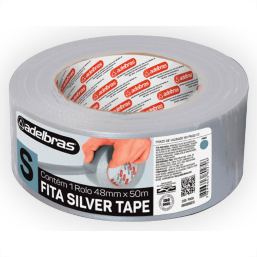 Fita Adesiva Silvert.Adel.48X50M Prata Fita Adesiva Silvert.Adel.48X50M Prata