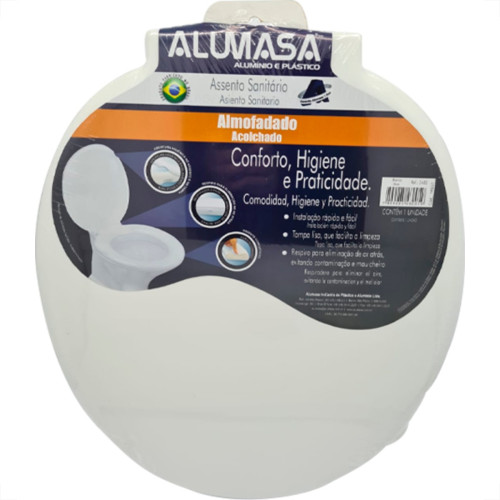 Assento Alumasa Almofadado Branco Assento Alumasa Almofadado Branco