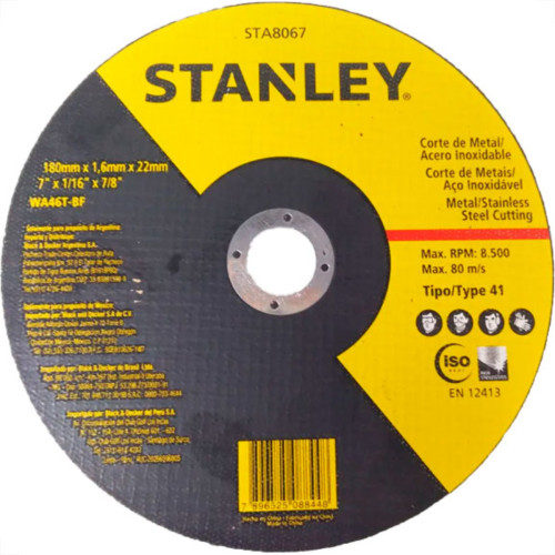 Disco Stanley Inox 7'' X 1,6 X7/8 - Kit C/25 PC