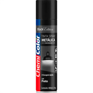 Spray Chemic.Metalico Preto  400Ml