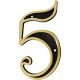Numero Colonial Preto/Dourado N.5 Numero Colonial Preto/Dourado N.5