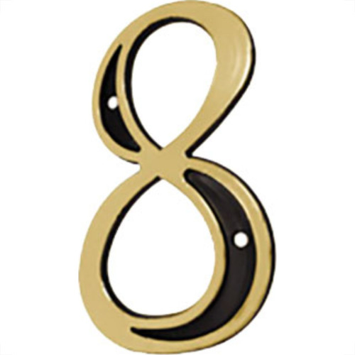 Numero Colonial Preto/Dourado N.8 Numero Colonial Preto/Dourado N.8