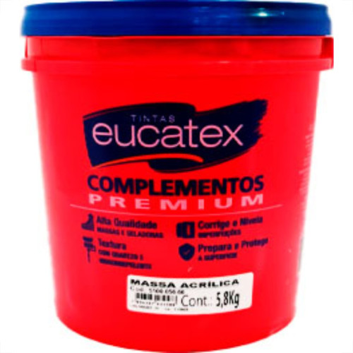 Massa Acrilica Eucatex 5,8Kg Massa Acrilica Eucatex 5,8Kg