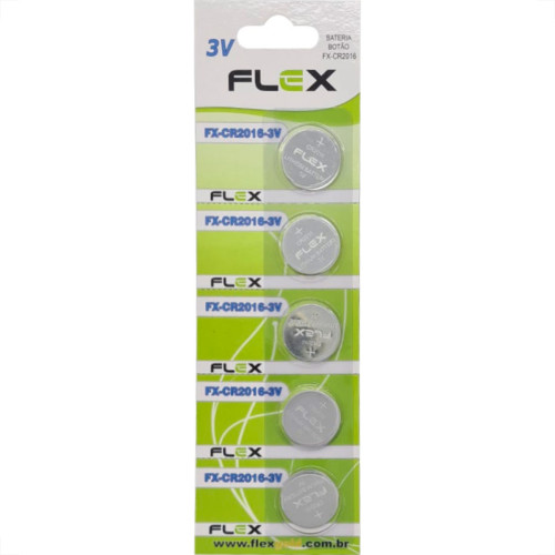 Pilha Bateria Flex Botao Cr2016 C/5 Pilha Bateria Flex Botao Cr2016 C/5