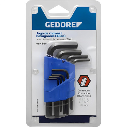 Jg Chave Allen Gedore Pro 2,0A10Mm Jg Chave Allen Gedore Pro 2,0A10Mm