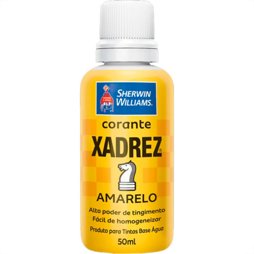 Corante Xadrez Amarelo 50 Ml - Kit C/12 PC Corante Xadrez Amarelo 50 Ml - Kit C/12 PC