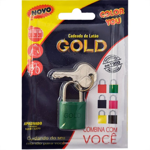 Cadeado Gold Color 25 Verde Cadeado Gold Color 25 Verde