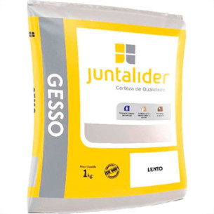 Gesso Juntalider P/Estuq.Lento 01Kg . / Kit C/ 20 Quilos