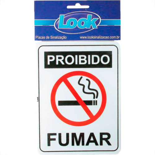 Placa Sinalizacao 15X20 Proibido Fumar - Kit C/5 CA Placa Sinalizacao 15X20 Proibido Fumar - Kit C/5 CA