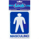 Placa Sinalizacao 15X20 Sanit.Masculino - Kit C/5 CA