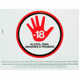 Placa Sinalizacao 20X25 Proi.Alcool -18 . / Kit C/ 5 Cartelas