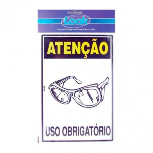 Placa Sinalizacao 20X30 Epi Oculos Seg . / Kit C/ 5 Cartelas