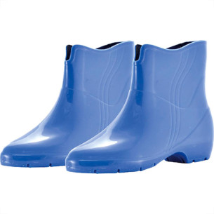 Bota Pvc Azul Femin.Pat Rca 34