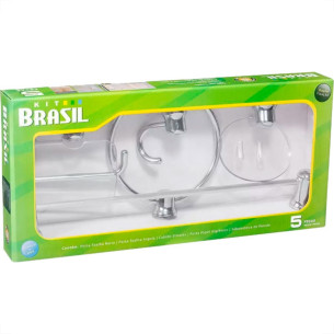 Kit Aces.P/Wc Brasil Cromado 5Pc Kit Aces.P/Wc Brasil Cromado 5Pc