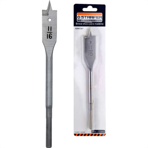 Broca Chata P/ Madeira F11/16 Starfer Broca Chata P/ Madeira F11/16 Starfer