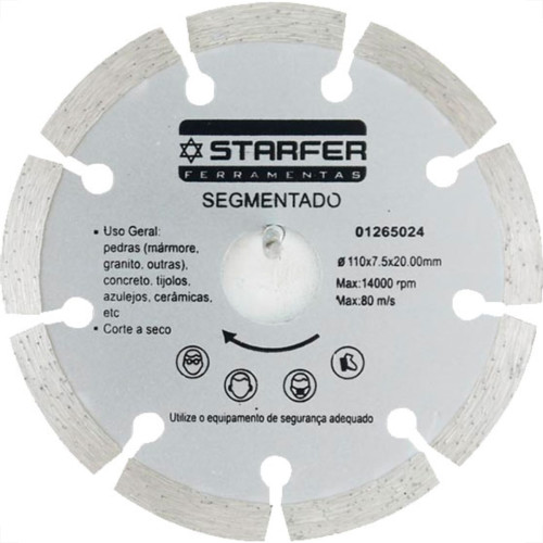 Disco Diam.Starfer Segm.Seco Disco Diam.Starfer Segm.Seco