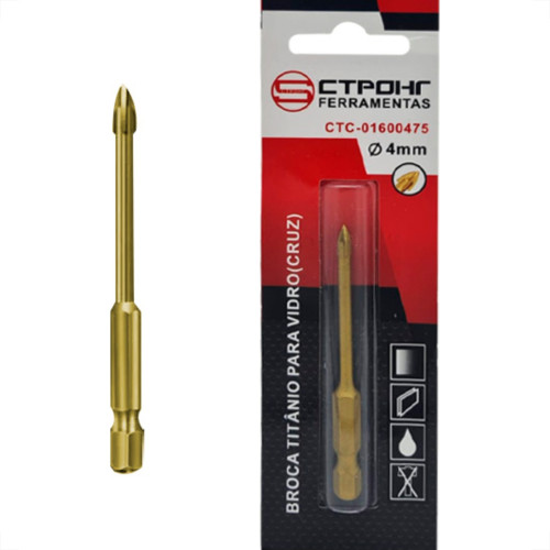 Broca P/Vidro Ctpohr 04Mm Cruz Sext Broca P/Vidro Ctpohr 04Mm Cruz Sext