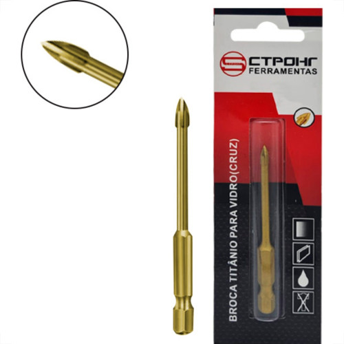 Broca P/Vidro Ctpohr 10Mm Cruz Sext Broca P/Vidro Ctpohr 10Mm Cruz Sext