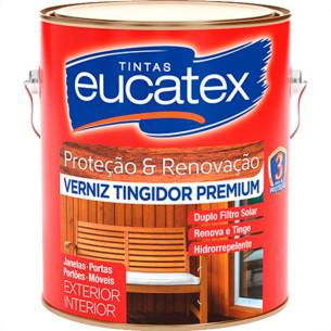 Verniz Tingidor Eucatex Mogno 3,6Gl Verniz Tingidor Eucatex Mogno 3,6Gl