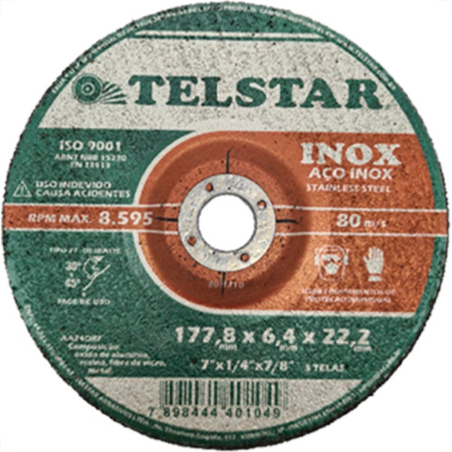 Disco Tels.Desb/Inox 7 X 7/8- A45 - Kit C/5 PC Disco Tels.Desb/Inox 7 X 7/8- A45 - Kit C/5 PC
