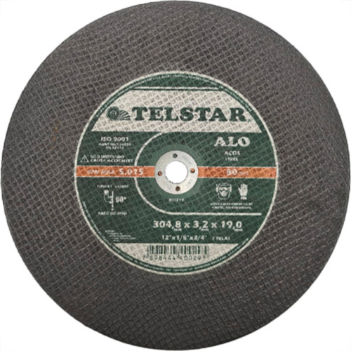 Disco Telstar Corte Ferro E 12X3/4 - Kit C/5 PC Disco Telstar Corte Ferro E 12X3/4 - Kit C/5 PC