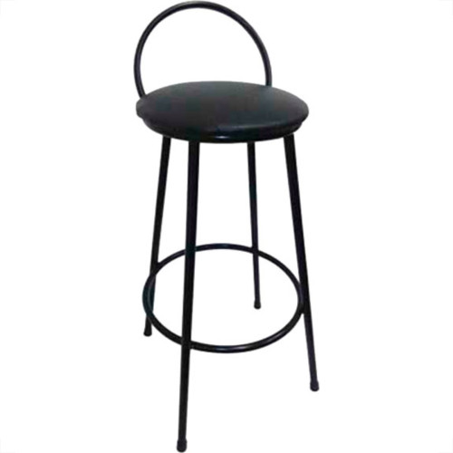 Banqueta C/Encosto 70Cm Preto Banqueta C/Encosto 70Cm Preto