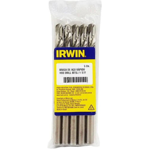 Broca Aco Rapido Irwin 12,5Mm - Kit C/5 PC